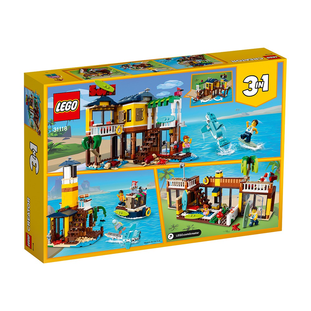 LEGO CREATOR 3in1 31118 Nhà Lướt Sóng Bãi Biển ( 564 Chi tiết)