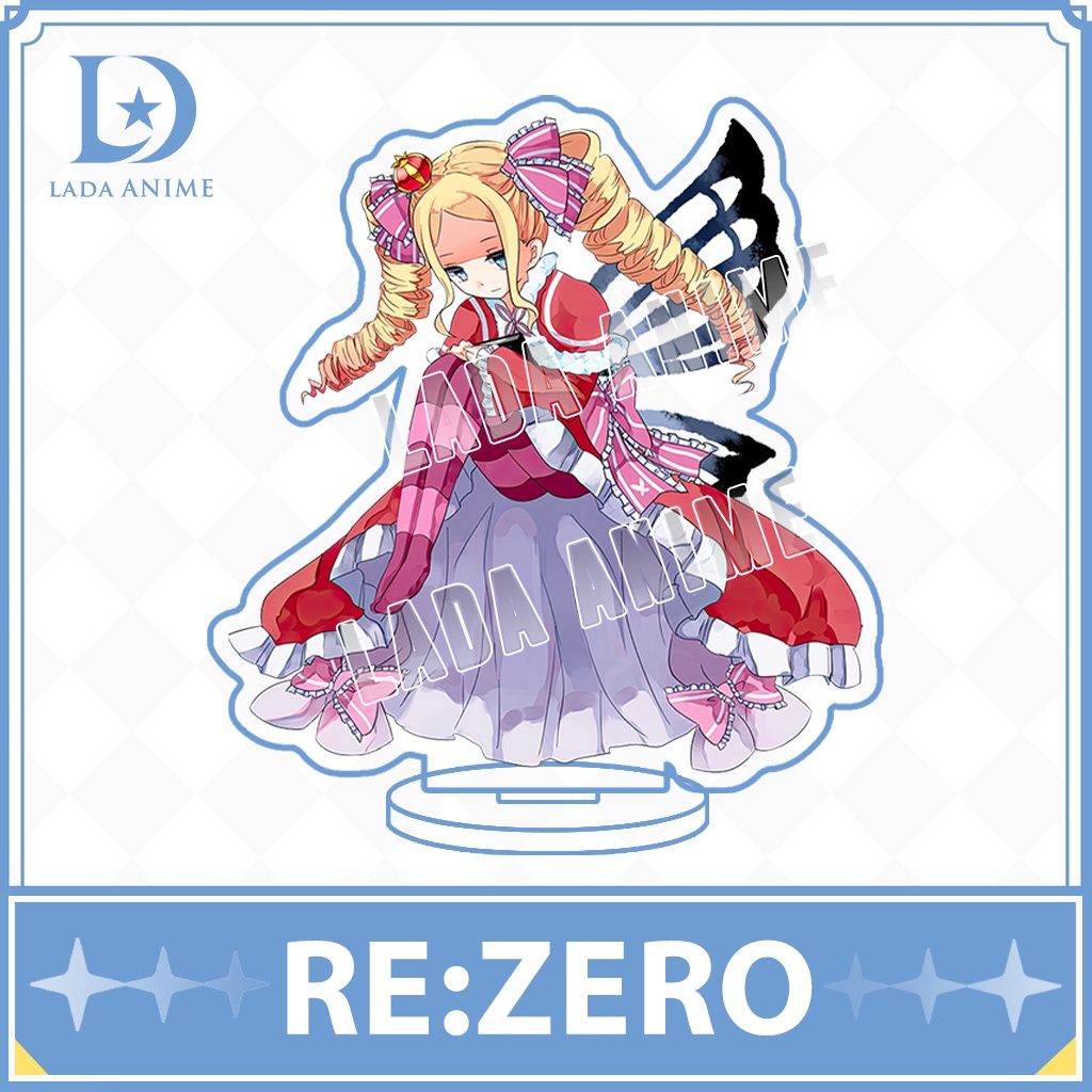 Standee acrylics nhân vật anime Emilia Echidna Rem Re: Zero chibi phụ kiện trang trí đặc biệt làm quà tặng Lada Anime