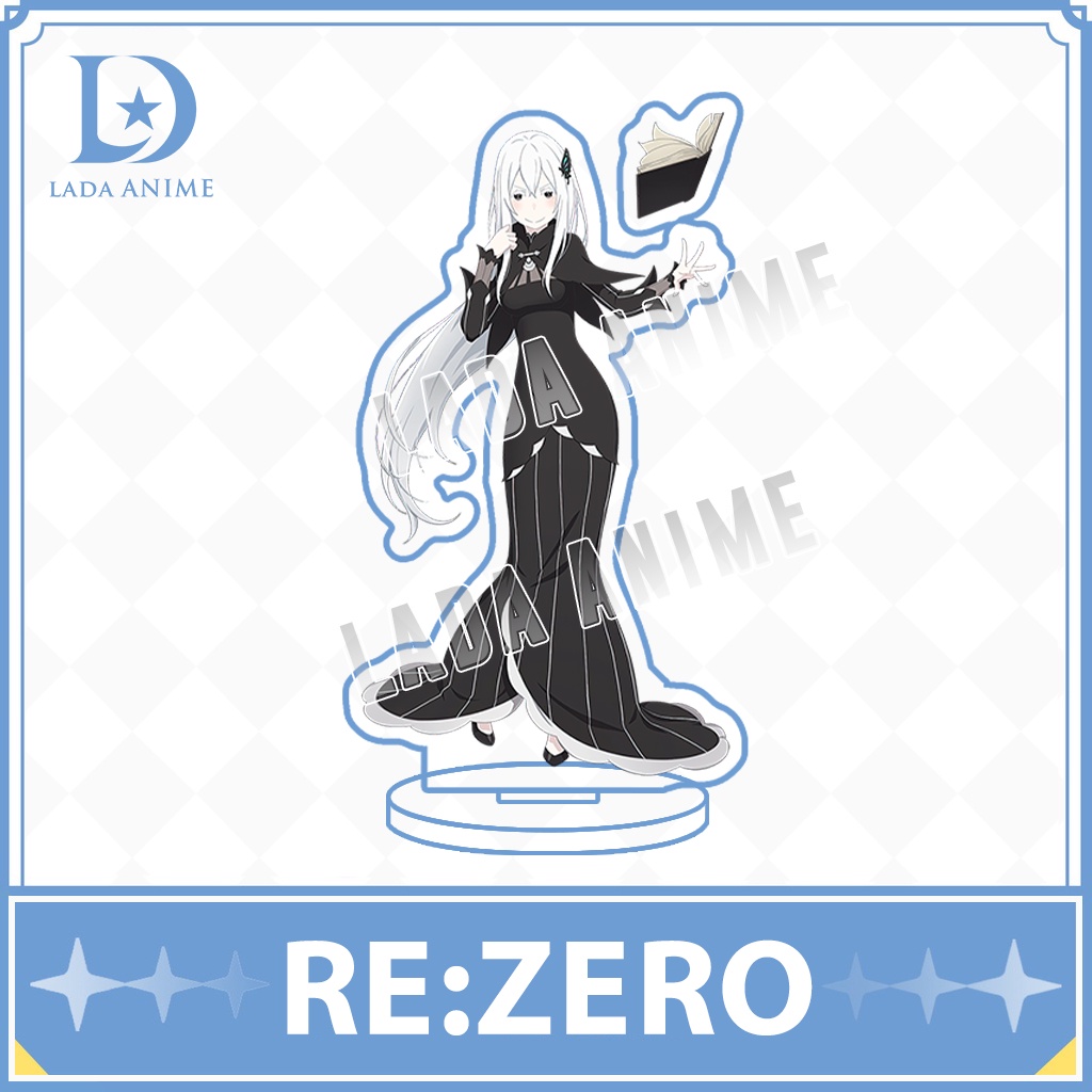 Standee acrylics nhân vật anime Emilia Echidna Rem Re: Zero chibi phụ kiện trang trí đặc biệt làm quà tặng Lada Anime
