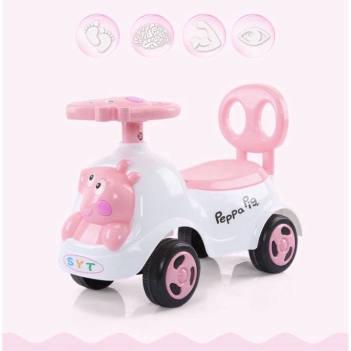 ⭐️ lắc chòi chân heo peppa -chòi thỏ có phát nhạc -có đèn vui nhộn. .