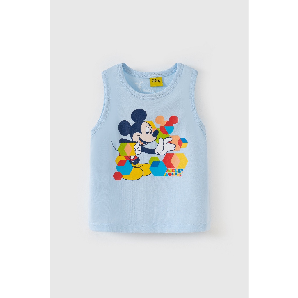 Áo thun bé trai sát nách Rabity cotton in hình mickey áo thun mùa hè cho bé 5349