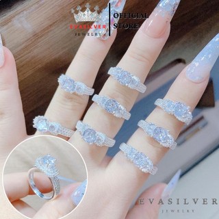 Nhẫn Bạc nữ mặt nhịp tim đính đá, chất liệu bạc thật sang trọng cá tính - Trang sức bạc Evasilver