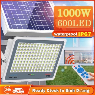 Bosun đèn năng lượng mặt trời 1000W đèn LED ngoài trời đèn pha năng lượng mặt trời đèn năng lượng mặt trời sân vườn