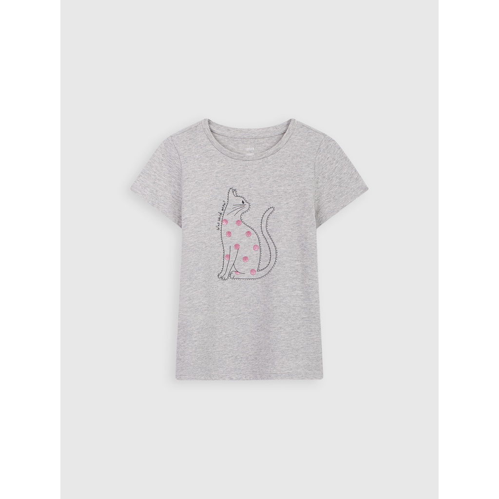 Áo phông bé gái CANIFA form nhỏ chất liệu cotton thoáng mát 1TS22W019