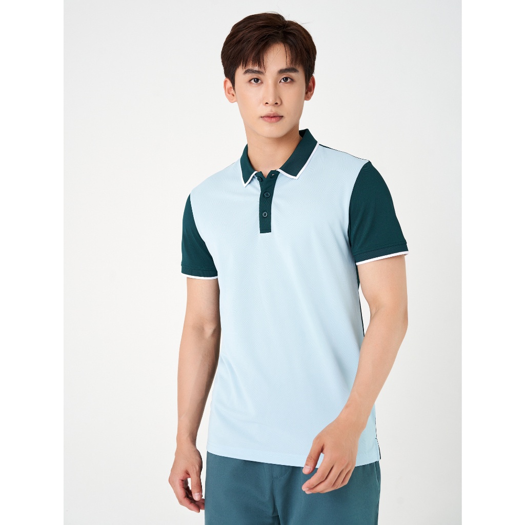 Áo polo nam CANIFA chất liệu polyester pha cafe, cổ đức tay cộc, phom regular 8TP23S001