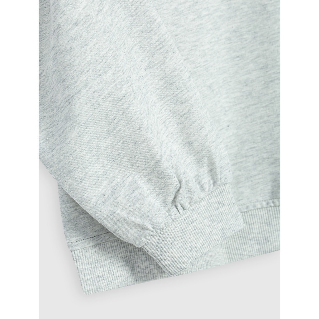 Áo nỉ bé gái CANIFA chất liệu cotton pha, cổ lá tay dài 1TW22W030