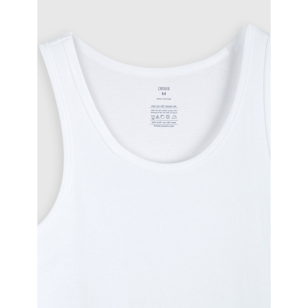 Áo ba lỗ nam CANIFA chất liệu 100% cotton mềm mại, thoải mái 8LT22S001