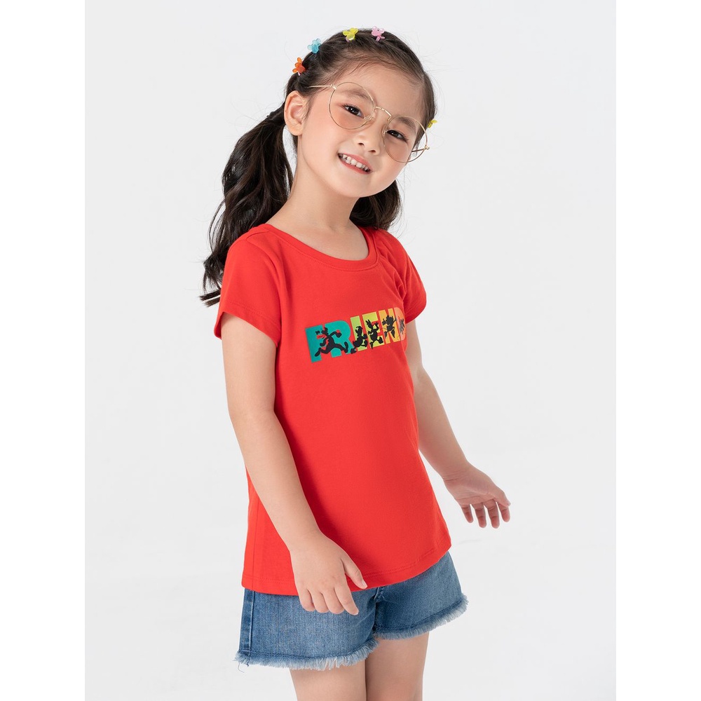 Áo phông bé gái CANIFA tay cộc cổ tròn 1TS22S071