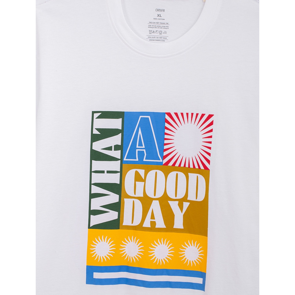 Áo phông nam CANIFA chất liệu cotton 8TS22S071