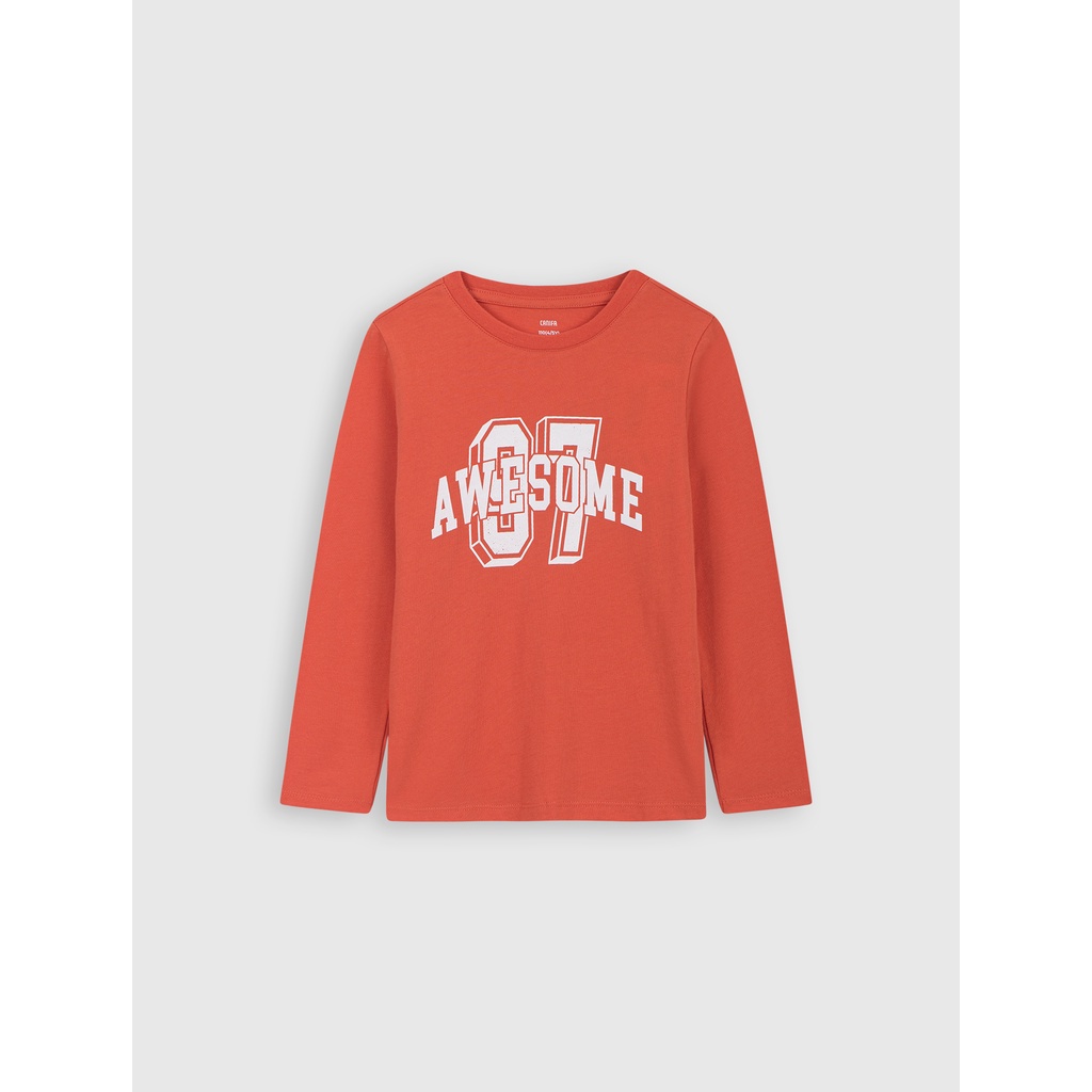 Pack 2 áo bé trai CANIFA áo thun dài tay chất liệu cotton ML23 2LA22W016