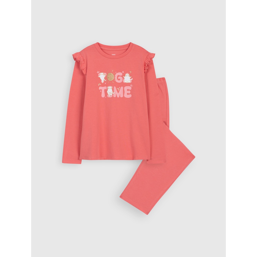 Bộ mặc nhà bé gái CANIFA in hình 1LS22W011