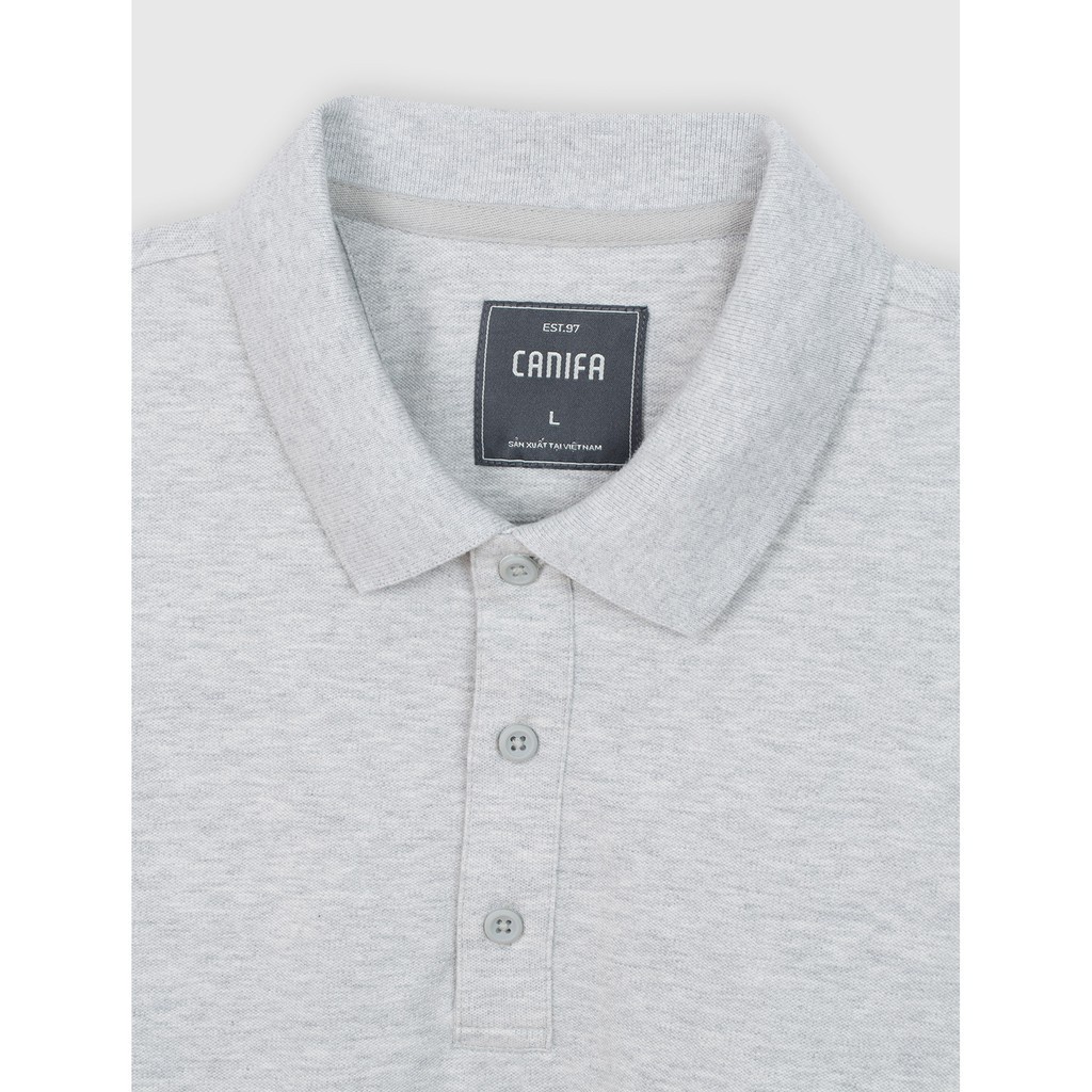 Áo polo nam CANIFA chất liệu cotton USA co giãn màu trơn kiểu dáng basic - 8TP21A004