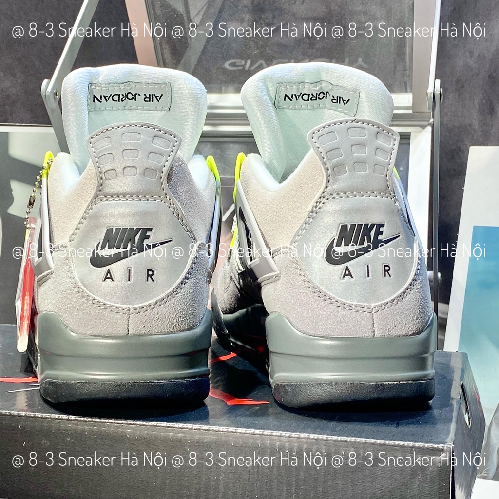 Giày thể thao Jordan 4 Retro SE 95 Neon, JD4 Xám Cốm Neon Cao Cấp.