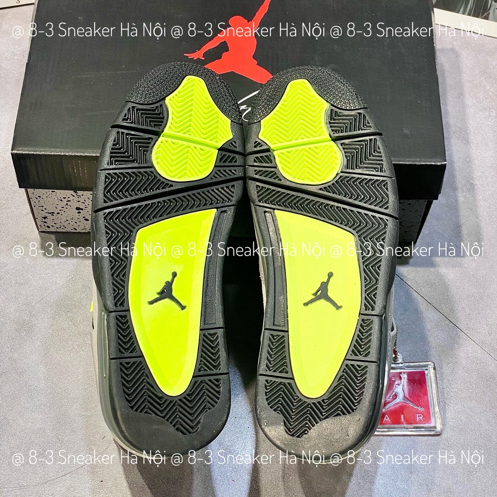 Giày thể thao Jordan 4 Retro SE 95 Neon, JD4 Xám Cốm Neon Cao Cấp.