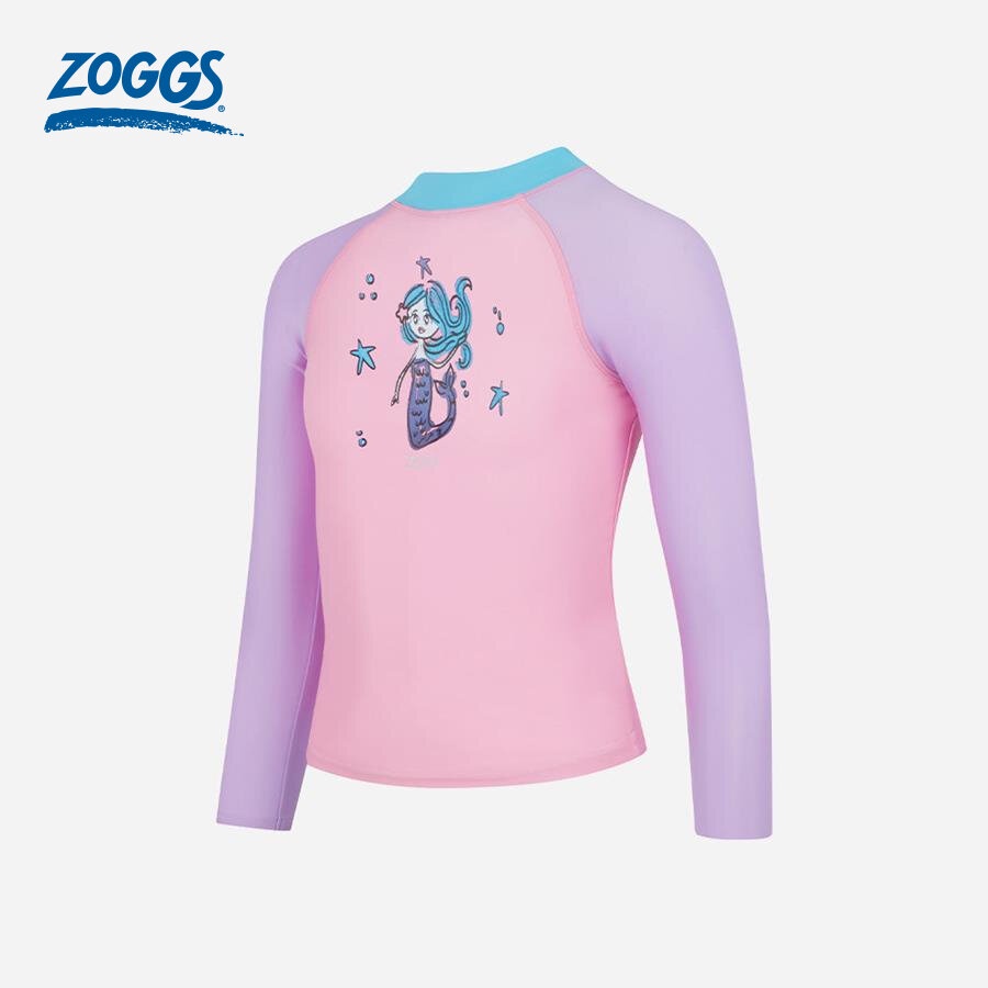 Áo bơi chống nắng bé gái Zoggs Zip Sun Top Tots Ecolast - 463626-MEMA
