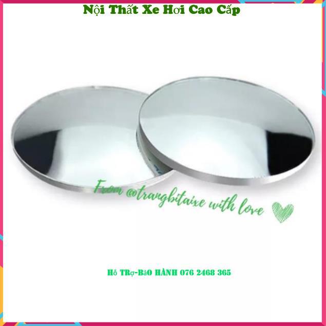 Gương Cầu Lồi Ô Tô Xoay Chỉnh 360 Độ Không Có Viền Dán Gương Chiếu Hậu Xóa Điểm Mù Cho Xe Hơi Xe Tải
