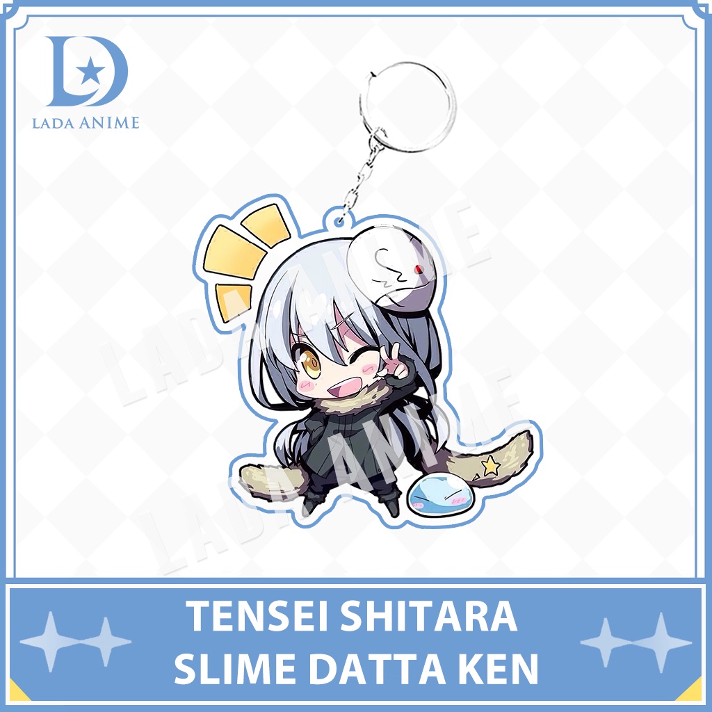 Móc khóa acrylics nhân vật Rimuru anime chuyển sinh thành slime chibi phụ kiện trang trí làm quà tặng Lada Anime