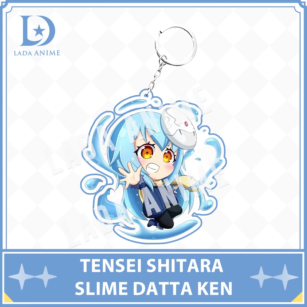 Móc khóa acrylics nhân vật Rimuru anime chuyển sinh thành slime chibi phụ kiện trang trí làm quà tặng Lada Anime