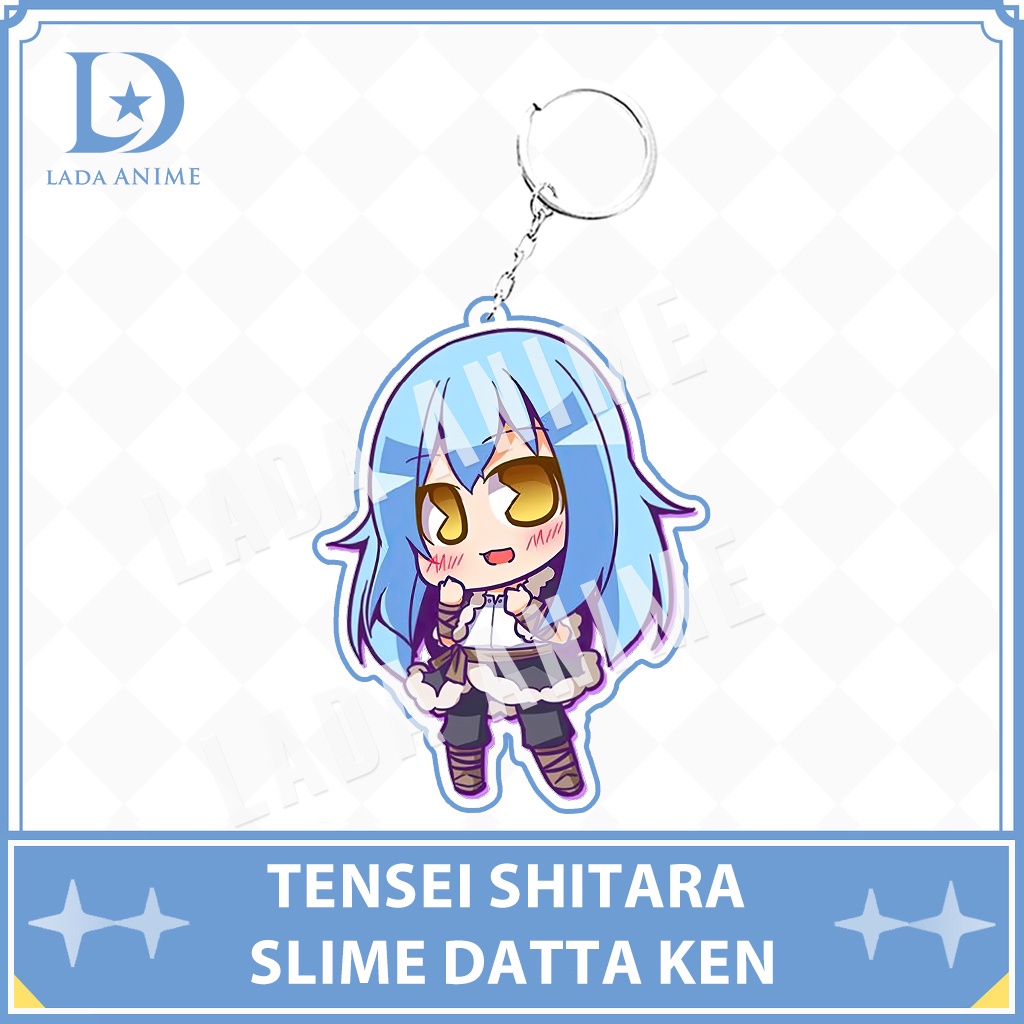 Móc khóa acrylics nhân vật Rimuru anime chuyển sinh thành slime chibi phụ kiện trang trí làm quà tặng Lada Anime