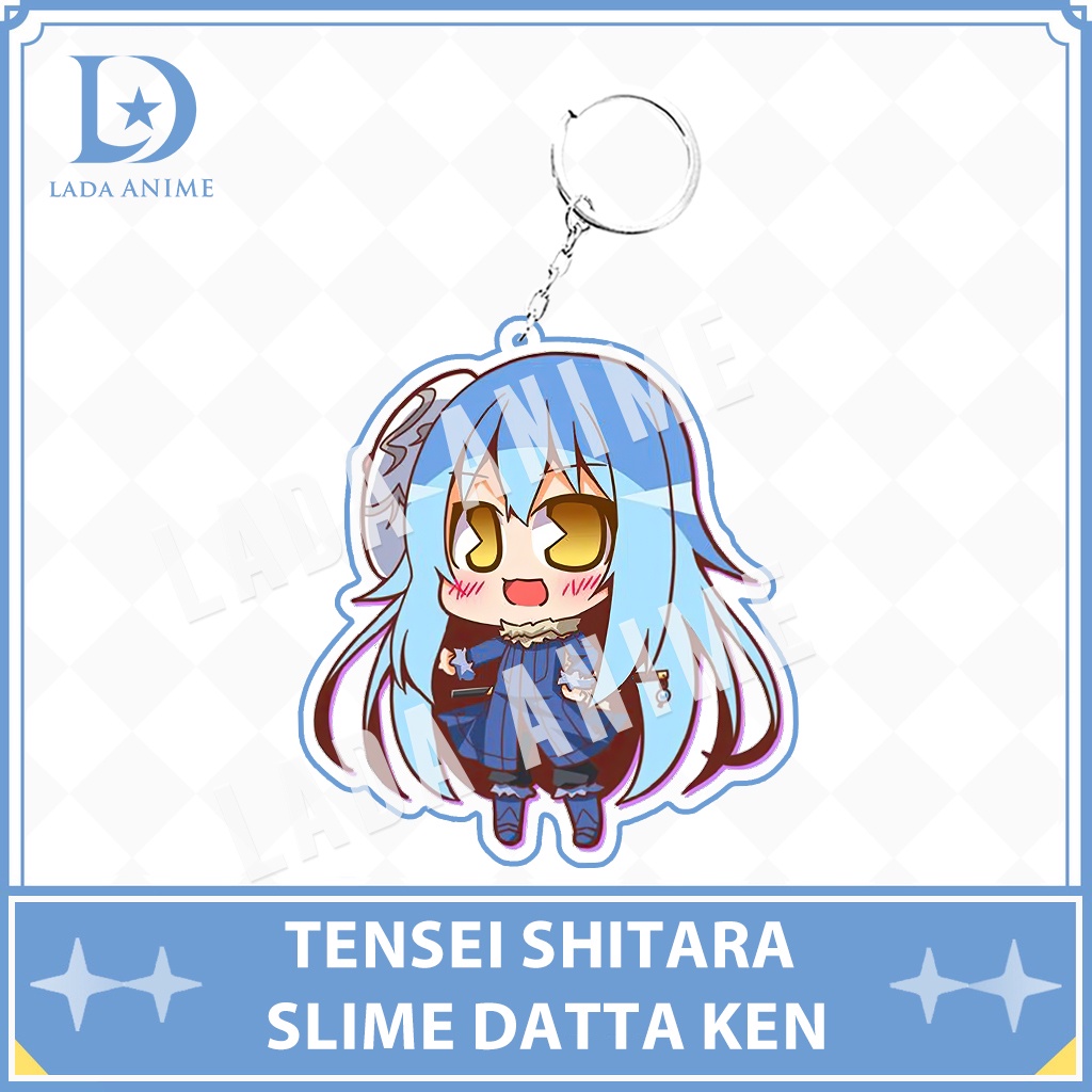 Móc khóa acrylics nhân vật Rimuru anime chuyển sinh thành slime chibi phụ kiện trang trí làm quà tặng Lada Anime