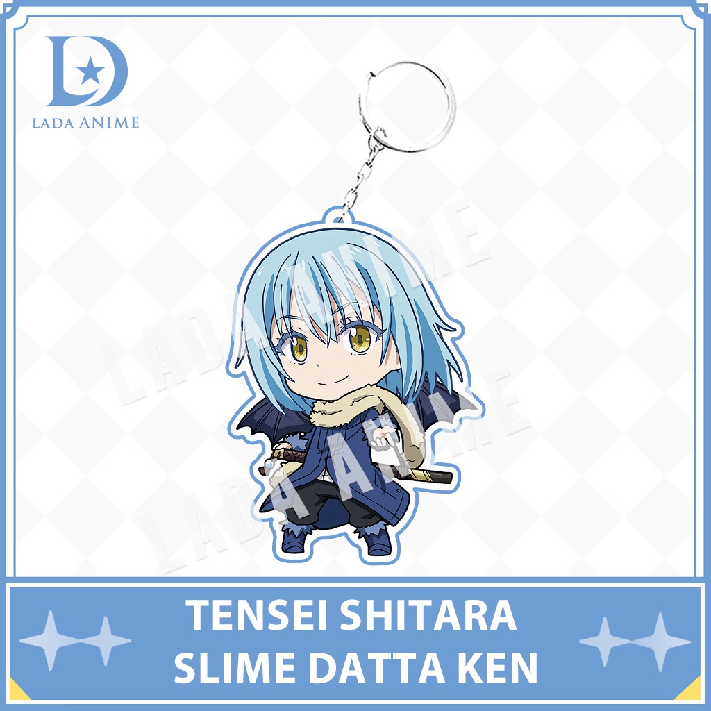 Móc khóa acrylics nhân vật Rimuru anime chuyển sinh thành slime chibi phụ kiện trang trí làm quà tặng Lada Anime