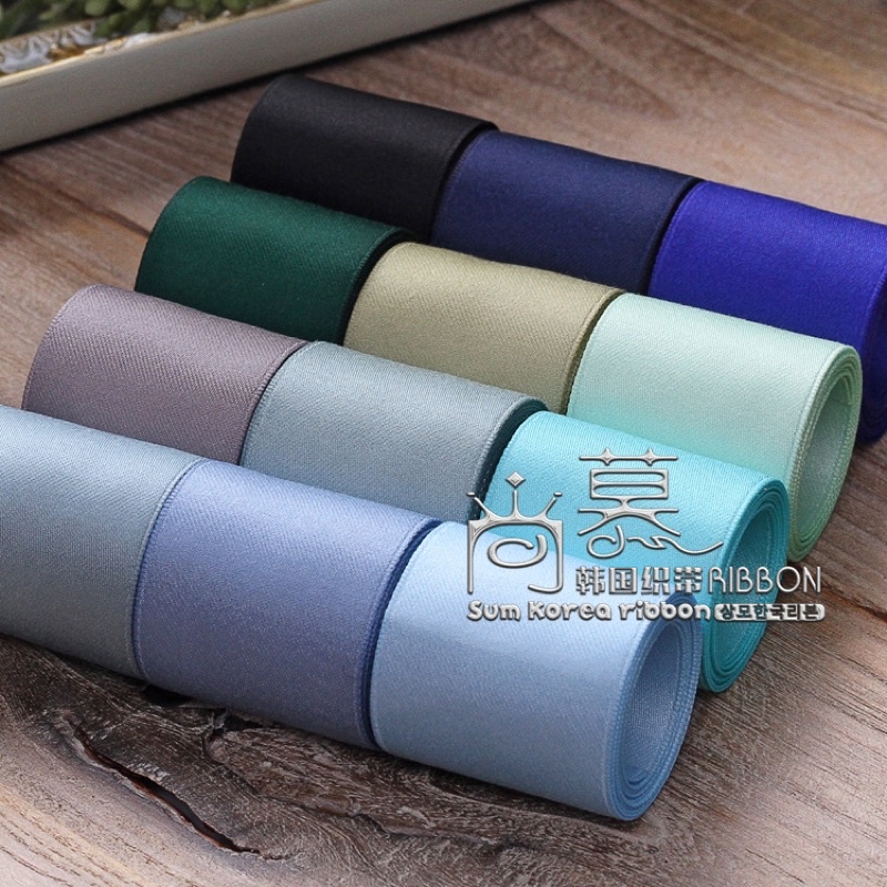 Ruy băng cotton- Polyester kiểu dáng hàn quốc, nguyên liệu làm nơ, phụ kiện tóc, đóng gói quà tặng