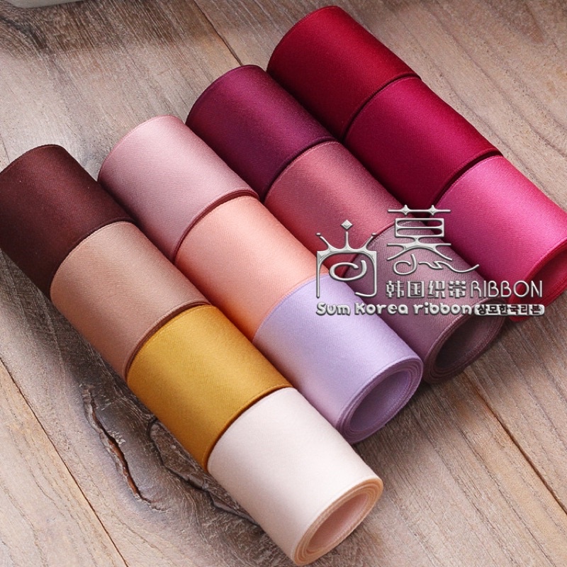 Ruy băng cotton- Polyester kiểu dáng hàn quốc, nguyên liệu làm nơ, phụ kiện tóc, đóng gói quà tặng