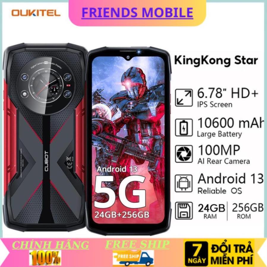 Điện thoại Cubot kingkong Star 5G RAM 24gb + 256gb pin 10600mAh CHÍNH HÃNG fullbox bảo hành 12 tháng