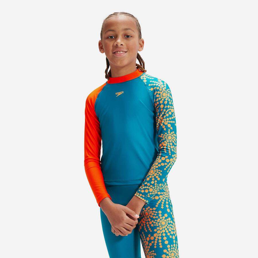 Áo bơi chống nắng bé trai Speedo Prnt Rash - 8-00316515753