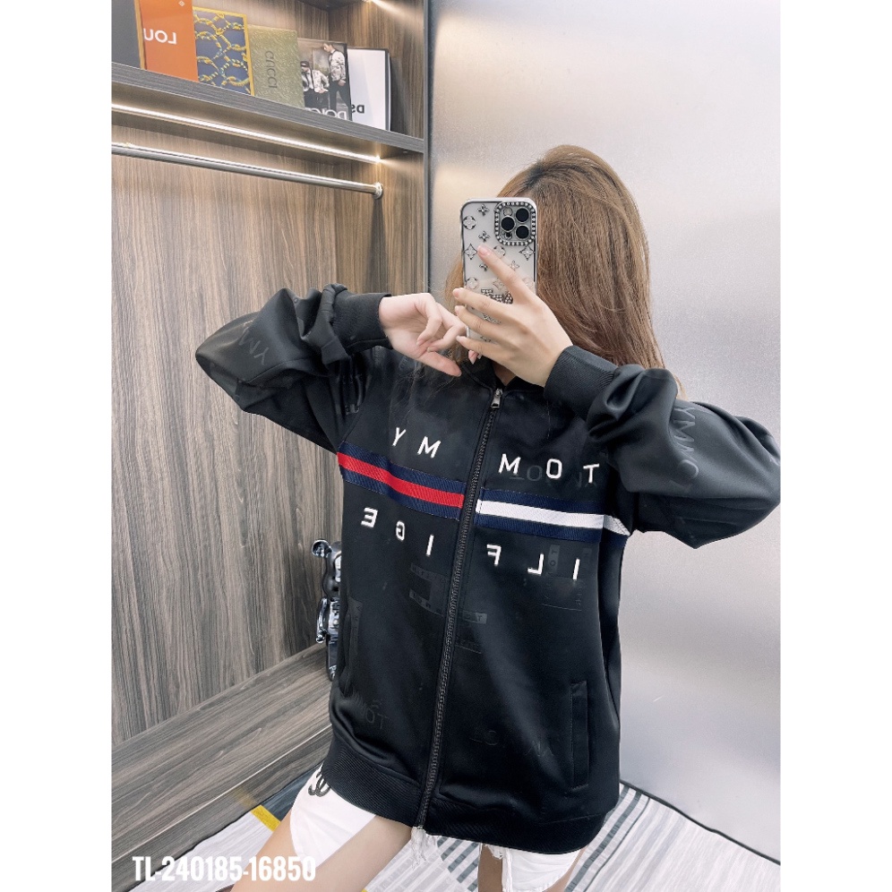 Áo khoác bomber Tommy thêu bảng thiết kế hot trend Nam nữ Cực Chất 2023