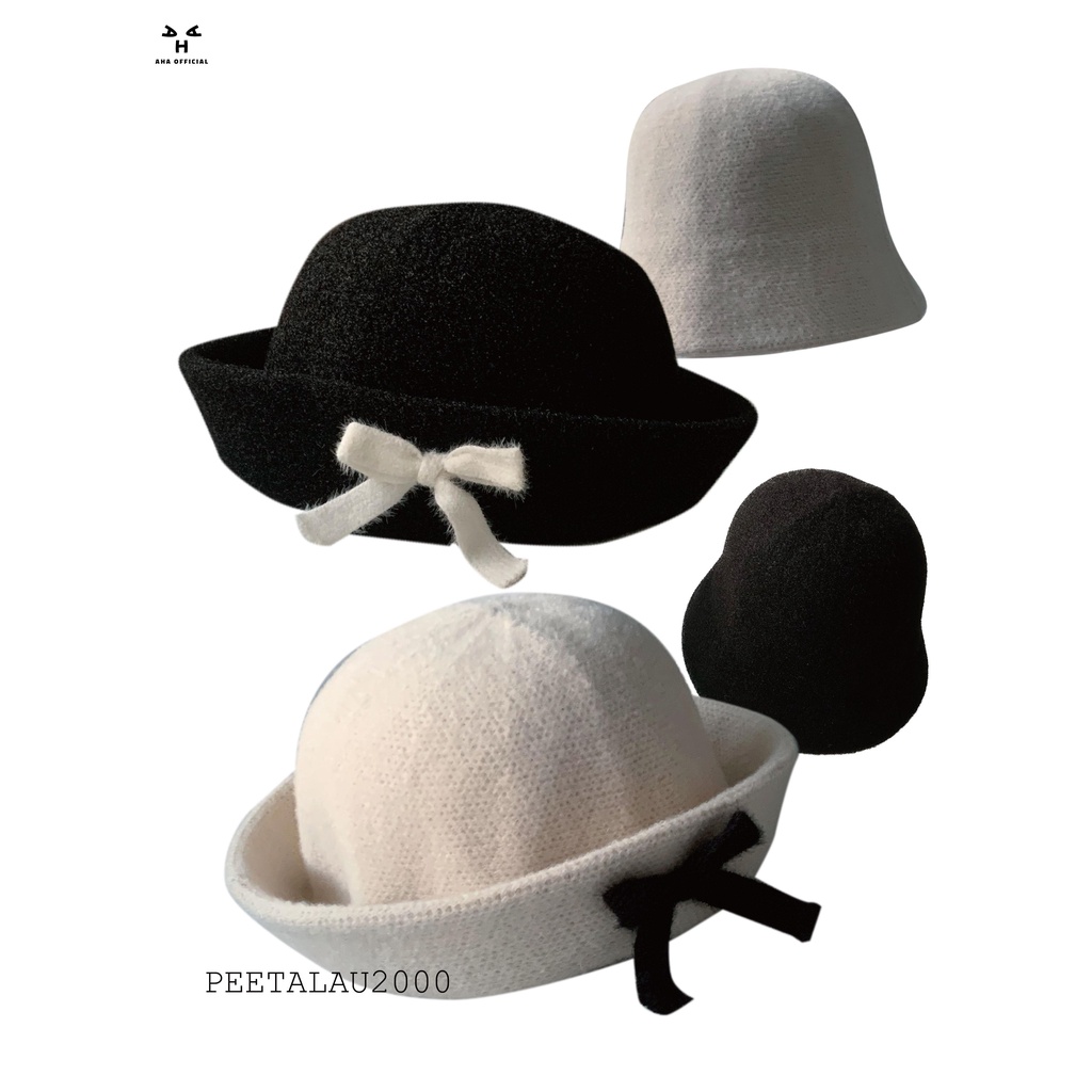 Mũ Thủy Thủ Thắt Nơ Bằng Nhung Thời Trang Mùa Thu Chính Thức aha