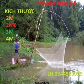 Vó kéo cá, kéo tôm nhiều kích thước