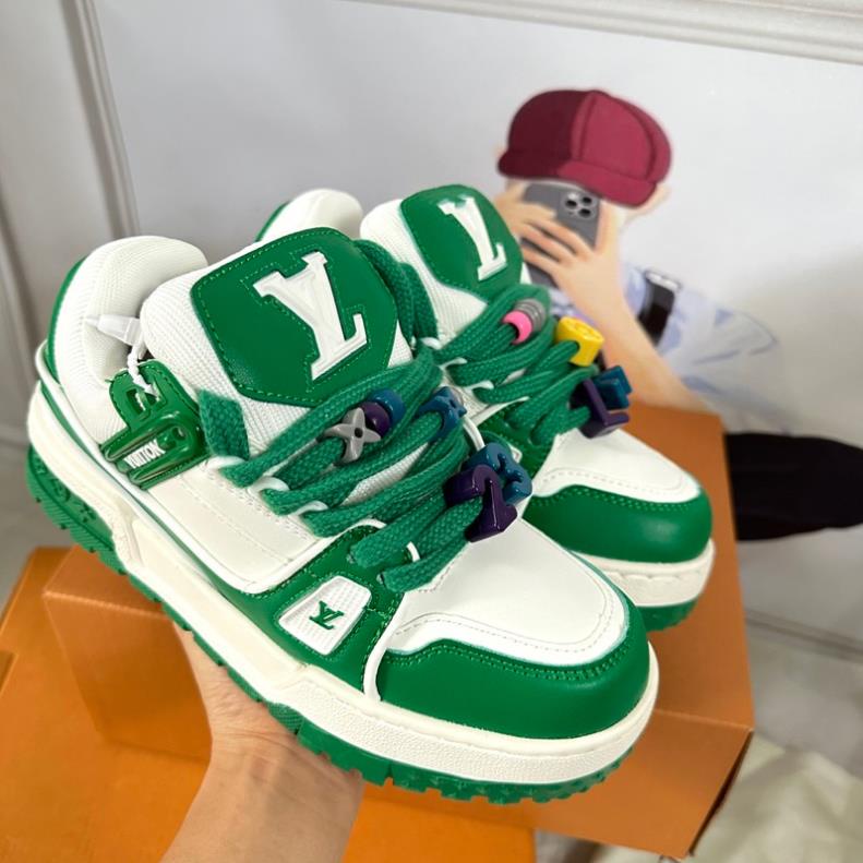 Giày thể thao sneaker luxury Louis.Vuitton Maxi Trainers ‘Green'