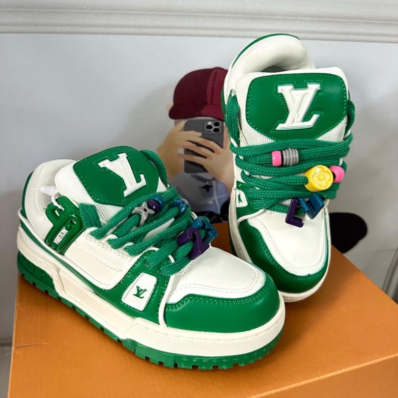 Giày thể thao sneaker luxury Louis.Vuitton Maxi Trainers ‘Green'