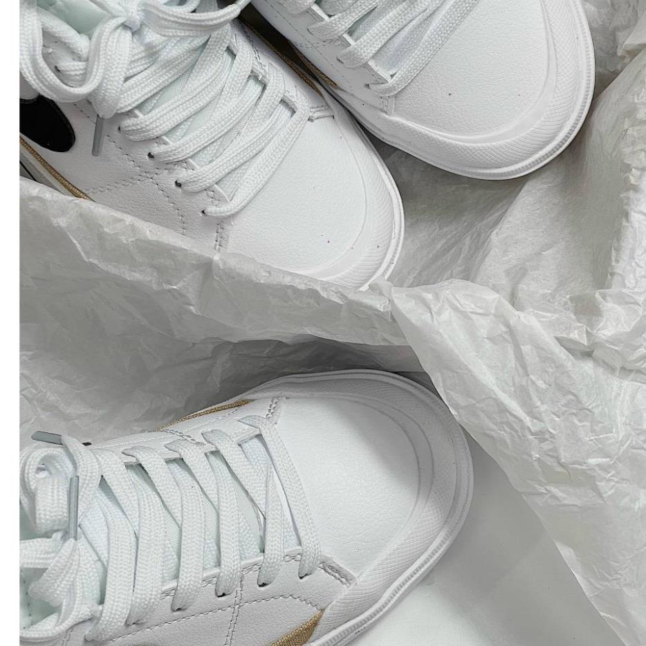 Giày Thể Thao Ni.ke Trắng Tăng Chiều Cao Viền Vàng Giày Court Legacy Lift Black White