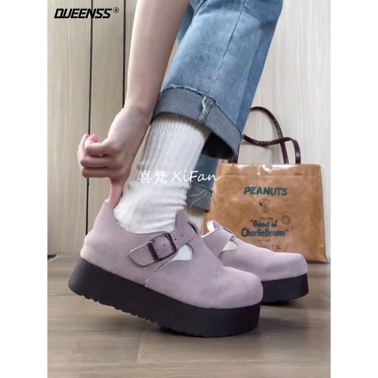 Giày birkenstock Đế Dày Lót Lông Giữ Ấm Mùa Thu Đông Phong Cách Mới 2023 Cho Nữ