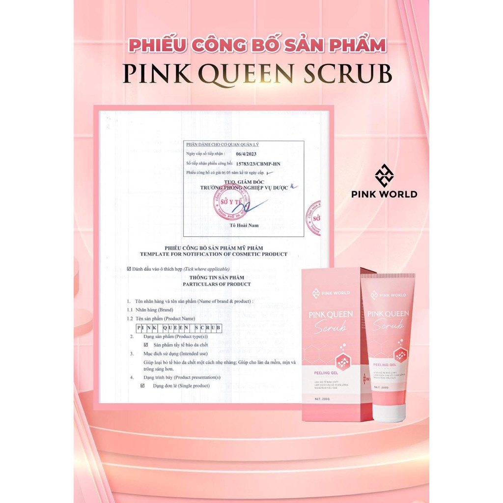 Tẩy da chết pink queen-Chính hãng sạch sâu,dưỡng ẩm da cho chị em