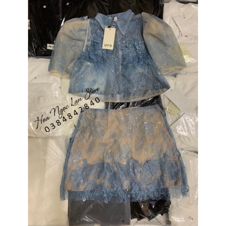 Set ren hoa xanh mai phương bùi fulltag mac 2 tem