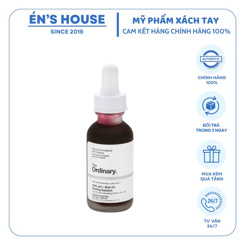 Serum The Ordinary AHA 30% + BHA 2% Peeling Solution | Exfoliate, brighten, and rejuvenate your skin