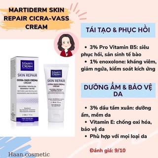𝗞𝗲𝗺 D𝘂̛𝗼̛̃𝗻𝗴 𝗠𝗮𝗿𝘁𝗶𝗗𝗲𝗿𝗺 𝗦𝗸𝗶𝗻 𝗥𝗲𝗽𝗮𝗶𝗿 𝗖𝗶𝗰𝗿𝗮 𝗩𝗮𝘀𝘀 𝗖𝗿𝗲𝗮𝗺 30ml| 𝘁𝗮́𝗶 𝘁𝗮̣𝗼 𝗱𝗮, 𝗽𝗵𝘂̣𝗰 𝗵𝗼̂̀𝗶 𝗱𝗮 𝗻𝗵𝗮̣𝘆 𝗰𝗮̉𝗺 𝟯𝟬𝗺𝗹