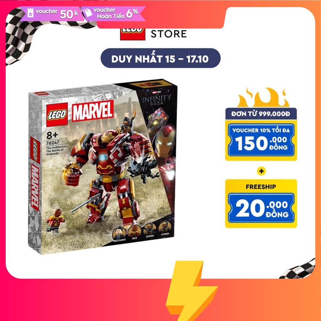 LEGO Super heroes Marvel 76247 Chiến Giáp Hulk Buster  tặng kèm xe