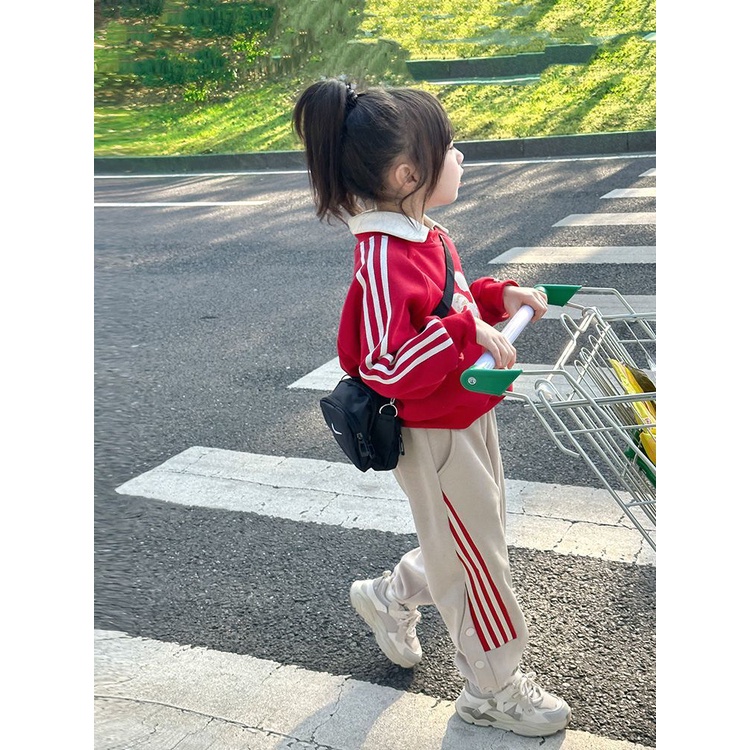 Set Đồ Thể Thao Hai Món Phong Cách Hàn Quốc Dễ Thương Thời Trang Xuân Thu 2023 Cho Bé Gái