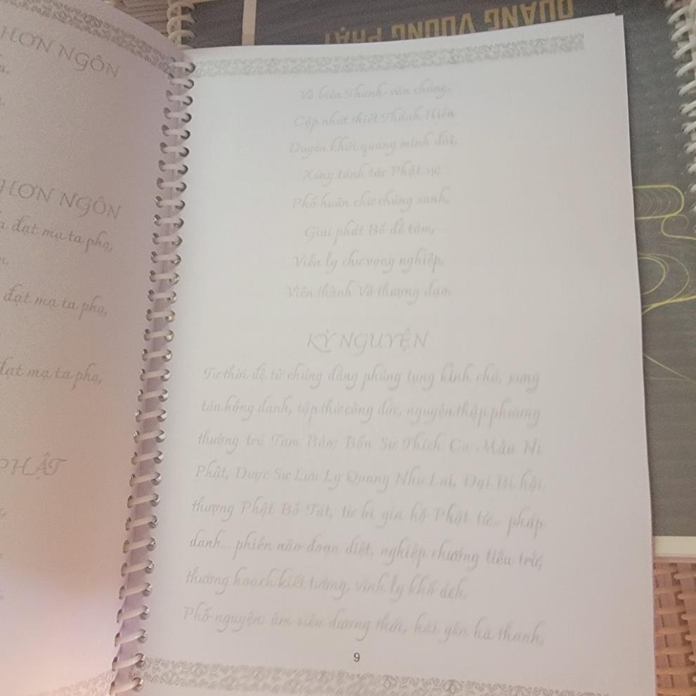 Tặng viết, Vở chép kinh DƯỢC SƯ cao cấp nhiều size