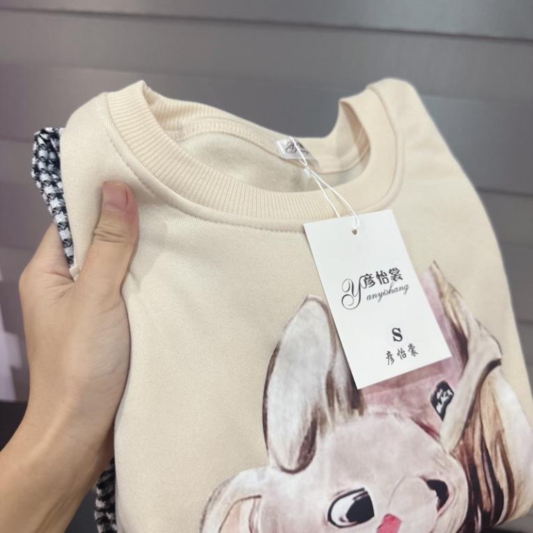 BỘ NỈ THỎ BE QUẦN KÊ ZICZAC HOT