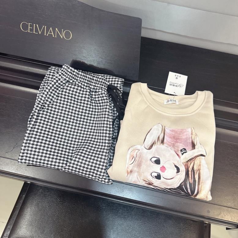 BỘ NỈ THỎ BE QUẦN KÊ ZICZAC HOT