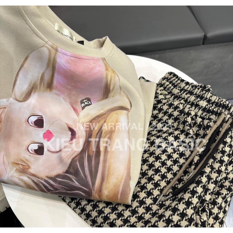 BỘ NỈ THỎ BE QUẦN KÊ ZICZAC HOT