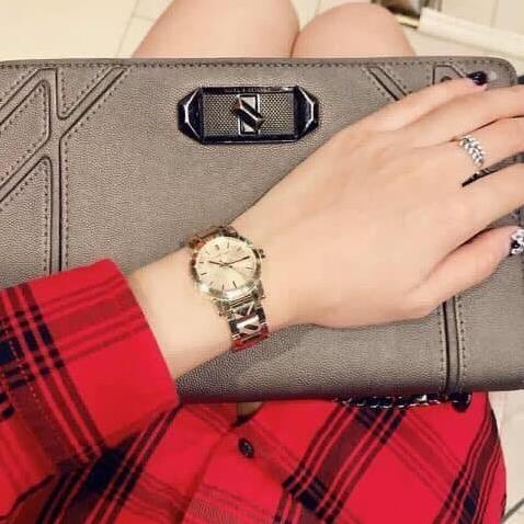 Đồng hồ Bubery Nữ cao cấp chạy pin máy Nhật size 28-34mm dây vân kim loại vàng gold rực rỡ