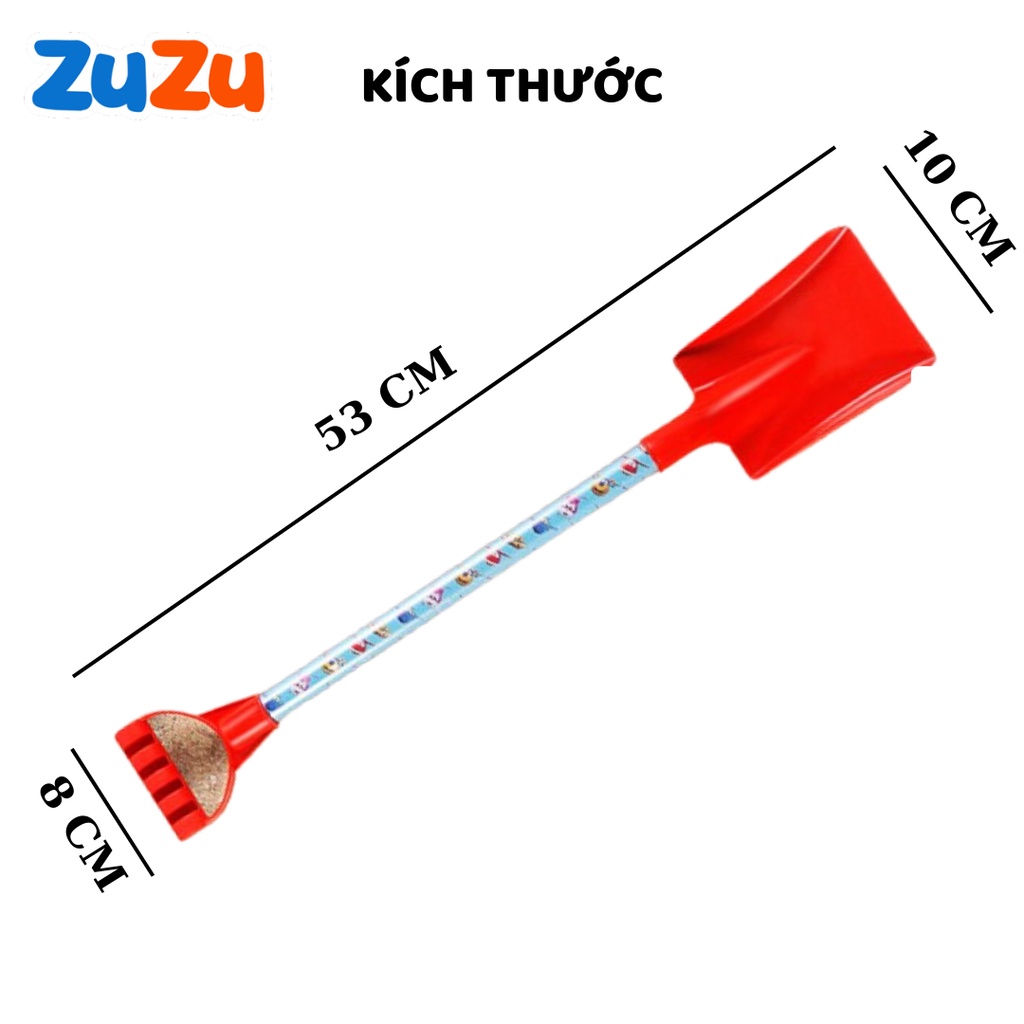 Đồ chơi xúc cát bãi biển Đội Bay Siêu Đẳng SuperWings gồm 2 xẻng xúc cát cỡ lớn, đồ chơi mùa hè cho bé xúc cát