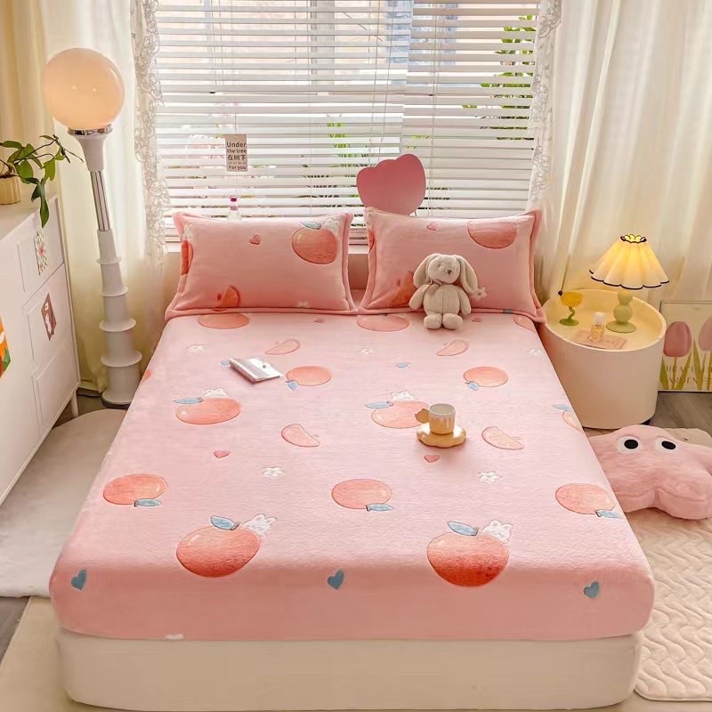 Nỉ Nhung Sữa Hình Yêu