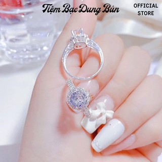 Nhẫn bạc nữ đính đá nhiều mẫu mới - tiệm bạc dung bún